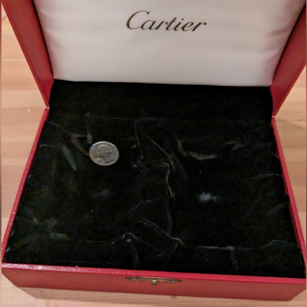 Vintage Cartier classsic velvet lined Jewelry Luxury box - Picture 15 of 16